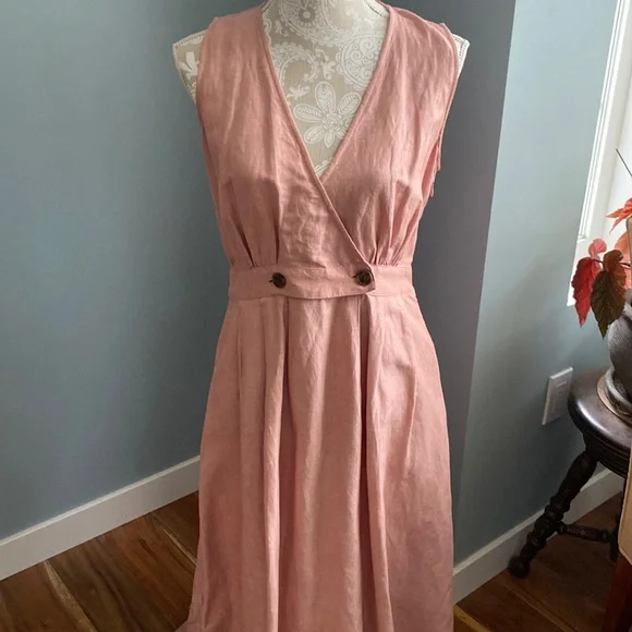 strapless open back dress Pink Ruched Sleeveless Kinsley Midi Dress